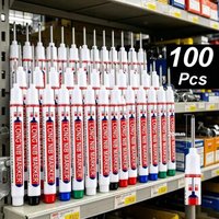 4/80/100Pcs Waterproof Long Head Markers Deep Hole Marker Pen for Metal Carpenter Red/Black/Blue/Green /White Woodworking Tools
