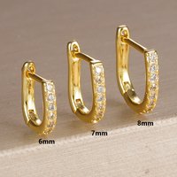 3PCS Stainless Steel 18K Gold Plated Huggie Hoop Earrings Set For Woman Fashion Everyday Wear Teen Earrings Jewelry Gift