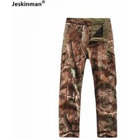 Waterproof soft-shell Tree Bionic Camouflage Hunting Fishing Full Pants Fleece Keep Warm Hiking Mountaineering Pants