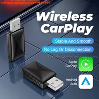Wireless CarPlay Adapter, 2025 Upgraded 2-in-1 Mini Size CarPlay & Android Auto, Convert Wired to Wireless with USB & USB-C/Type