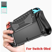 Dockable Protective Case Ergonomic Anti Scratch Grip Shell Soft Shockproof Game Accessories for Nintendo Switch OLED