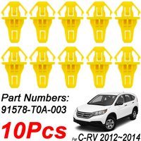 10x Nylon Car Fastener Grille Bumper Moulding Clips For Honda CR-V 2012 2013 2014 91578-T0A-003 Yellow