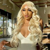 13x4 HD Lace Front Wig Blonde Human Hair 180/200 Density 32 Inch Body Wave 613 13x6 Glueless Natural Hairline With Baby Hair