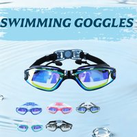 Swimming Goggles Adult Pool Glasses Anti Fog Men Women UV Protection Optical Waterproof Swim Eyewear with Earplugs