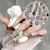 12pcs Nail Art Rhinestones Crystal Acrylic Diamonds Mixed Shape Sparkle DIY Nail Luxury Manicure Accessories