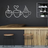 1PC Chic Coffee Cup Wall Art Decal Decoration Fashion Sticker For party decoration Wall Art Decal