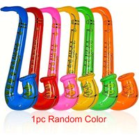 1pc Inflatable Saxophone 70cm/27.56inch Random Color Inflatable Instrument Hip Hop Disco Music Party Decorations Props Toy Gift