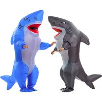 Inflatable Muscle Shark Costume Mascot Halloween Cosplay Costume for Adult Carnival Funny Suit Events Air Blow-up Outfit