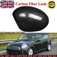 Carbon Look Door Wing Mirror Cover Casing Left for Mini R55 R56 R57 R58 R59 R61