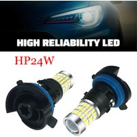 2pcs HP24W LED Bulbs,48SMD 3014 360° Light bulb for Citroen C5 PEUGEOT 5008 3008 Daytime Running Lights Lamp For Peugeot 3008 DR