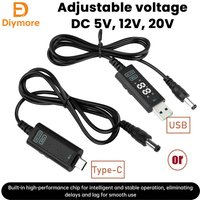 DC5V 12V 20V Boost Step-up Converter Cable 5.5*2.5MM Connecter For Power Supply/Charger/Power Converter USB/Type-C Router Laptop