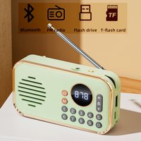 Mini Pocket FM Radio Portable Best Reception Radios Receiver Wirelress Hifi Sound Bluetooth Speaker TF Card USB MP3 Music Player
