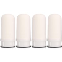 4 Pcs Replacement Ceramic Faucet Filter Cartridge Durable Water Purifier Tap Filter for Home Kitchen Drinking Water Filtration