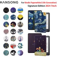 For Kindle Paperwhite 12th Generation Case 2024 Signature Edition 7 inch Leather Case 6/7/10/11th Cover Protective Shell Case