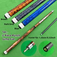3-Piece Fiberglass Jump Break Pool Cue 13mm Hard Tip Powerful Breaking Jump Billiard Stick
