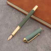 1PC metal fountain pen matte green Stationery Office School Supplies Writing ink pens