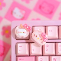 Transparent KT Keycaps Cute Cartoon Custom Keyboard Keycaps DIY Cross Axis Mechanical Keyboard Keycaps Personalized ESC Key Cap
