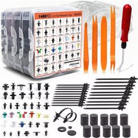 Automotive Retainer Clips and Door Panel Trim Clamp Kit Bumper Engine Cover Push Clip Door Panel Fixture Fasteners Remover Tool
