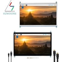 Raspberry Pi Screen 10.1" Touchscreen 1024x600 HDMI Portable Monitor with Fix Hole for Raspberry Pi 5/4/3B/B+ Win11/10/8