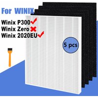 1 True HEPA Filter and 4 Activated Carbon Pre-Filters Compatible with Winix P300, Winix 2020EU Air Purifier
