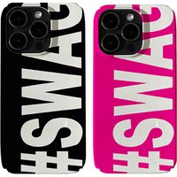 Creative SWAG Letters Phone Case for iPhone 17 16 15 14 13 12 11 Air Pro Max X XS XR XSMax 7 8 Plus Glossy Film Hard PC Cover