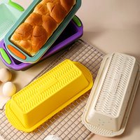 Moules de Cuisson Rectangulaires Antiadhésifs en Silicone, Moules à Pain, à Dégagement Facile, Accessoires de Cuisine, Outil de Pâtisserie