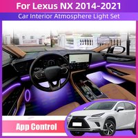 LED Interior Ambient Decorations Lights APP Control Car Atmosphere Lamp For Lexus NX 2014-2021 Decorative Car Accessories