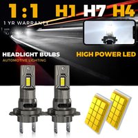 HYNBYZJ 2x H7 LED Bulb 5000000LM 1:1 H1 Mini Size Head Lamp Wireless Super Bright 6000K White H4 H7 Headlight Fog Light DRL