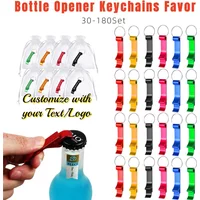 30-180Set Customizable Bottle Openers Thank You Wedding Favors for Guest Beer Opener Keychain for Birthday Baby Shower Souvenirs