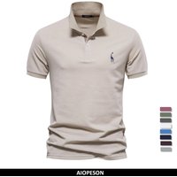 AIOPESON marque hommes polos coton polos pour hommes à manches courtes haute quantité solide Polo hommes nouveaux vêtements d'été