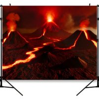 1pc Lava Volcano Photography Background - Hot Landscape Studio Background Cloth