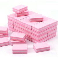 100Pc Professional Mini Nail Art buffer 100/180 Sandpaper Manicure Care File Sanding Polishing NailsFile Grinding Equipment Tool