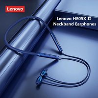 Origial New Lenovo HE05X Ⅱ Bluetooth 5.0 Earplugs HIFI Sound Magnetic Neckband Headset Running Waterproof Sport Earphone