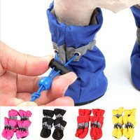 4PCS Waterproof Pet Dog Rain Boots Anti Slip Soft Sole Paw Protector Shoes for Puppy Small Dogs Kitten Pet Accessories