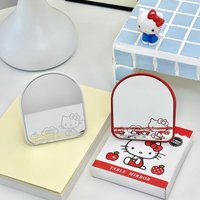 Kawaii Hello Kitty Folding Makeup Mirror Girls Portable Mirror Cute Cartoon Student Dormitory Mirror Cute Creative Holiday Gift