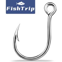 FishTrip Inline Single Hook Lures Hook Saltwater Hook Wide Gap for Replace Treble Hooks on Lures, Big Game Predator
