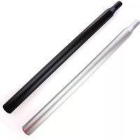 Bike Seatpost Seat Tube Aluminum Alloy 33.9mm Diameter Frosted Silver Matte Black 300mm 350mm 500mm 530mm Length