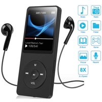 Portable MP3 Player Digital Display Screen Support 128GB Bluetooth MP4/MP3 Lossless Music Player FM Radio Walkman Recorder Sport