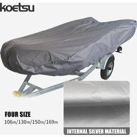 KOETSU 420D marine grade anti-fade and tear-resistant rubber boat cover sunshade inflatable boat cover silver boat cover
