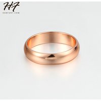 Couple Rings For Man Woman Simple Metal Rose Gold Color Wedding Engagement Dating Gifts Fashion Jewelry Wholesale All Size R049