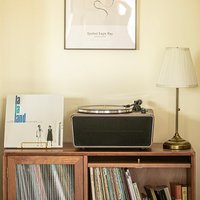 Vintage Gramophone Vinyl Turntable BT5.0 Bluetooth Built-in Speaker AUX-in RCA Line-out Output Retro Record Player