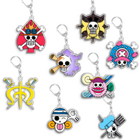 Keychain OP OPTCG Card Portgas D Ace Usopp Backpack Pendant Anime Game Fans Gift Recycled Acrylic Decoration Rare Card Toy