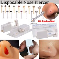 Different Crystal Safe Ear Piercing Gun Kit Disposable Disinfect Earring Piercer Machine Studs Nose Body Jewelry Piercing Tool