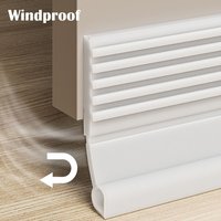 Soundproof Door Bottom Sealing Strip Self-adhesive Insect Prevention Door Draft Stopper PVC 100cm Weather Stripping Bedroom