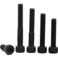 2-50PCS Hexagon Allen Hex Socket Cup Head Screw M1.6 M2 M2.5 M3 M4 M5 M6 M8 M10 Black Grade 12.9 Carbon Steel Bolts Din912