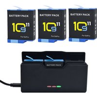 2800mAh camera battery for GoPro Hero 11 10 9 LED Light Battery Charger Battery Storage For GoPro 11 10 9 Accessories