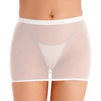Women Ladies Sexy Night Club Pencil Skirts Transparent Low Rise Stretch Mini Micro Skirts See Through Tight Package Hip Skirt