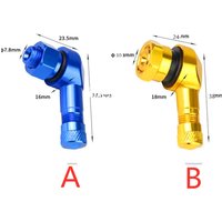 1 Pair Universal Aluminum Motorcycle Wheel 10.1mm/7.8mm tpms Tire Valves Stem for Motorbike Electric Scooter Bike 90 Degree CNC