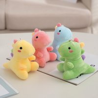 Dinosaur Plush Backpack Pendant Keychain Boys Girls Toy Schoolbag Decoration Birthday Gift Cute Stuffed Keyring