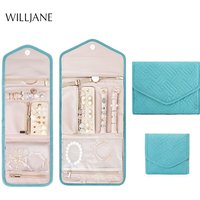Multiple Jewelry Storage Organizer Bracelet Earrings Accessories Carrying Bag Necklace Brooch Rings Travel Folding Roll Pouch